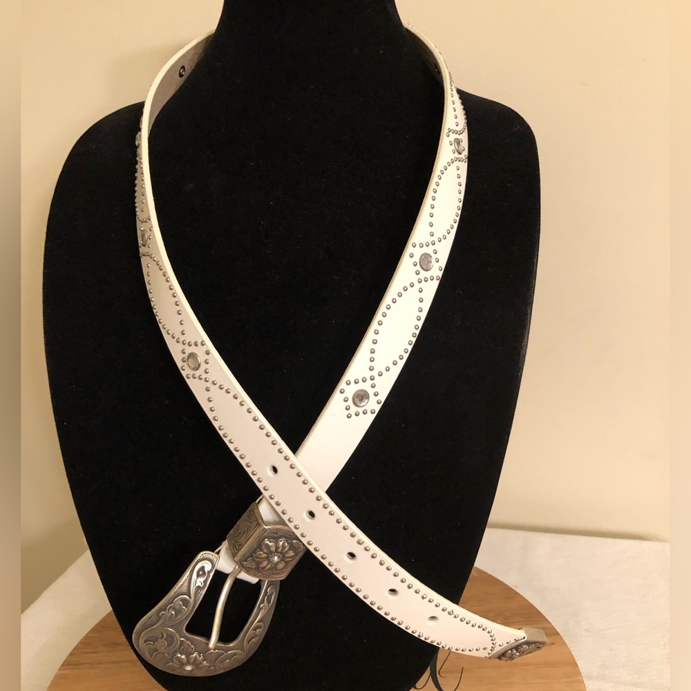 Nine West Genuine Leather Belt Western Cowboy